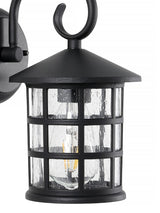 Enrique 6" Iron/Seeded Glass Cottage Rustic Scrolled Lantern LED Outdoor Lantern Set 2