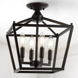 Flergo Iron Modern Farmhouse LED Flush Mount