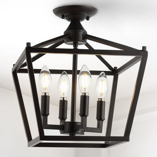 Flergo Iron Modern Farmhouse LED Flush Mount