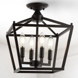 Flergo Iron Modern Farmhouse LED Flush Mount
