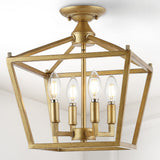 Flergo Iron Modern Farmhouse LED Flush Mount