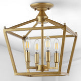 Flergo Iron Modern Farmhouse LED Flush Mount