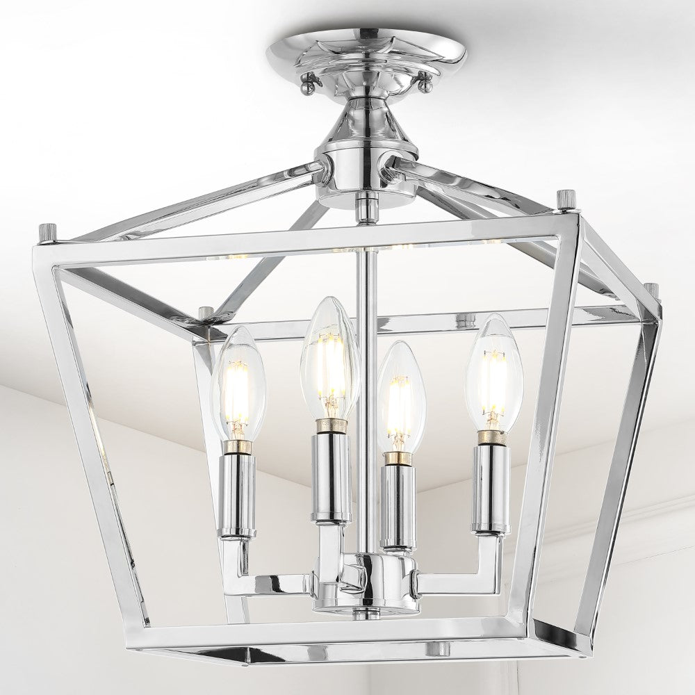 Flergo Iron Modern Farmhouse LED Flush Mount
