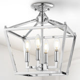 Flergo Iron Modern Farmhouse LED Flush Mount