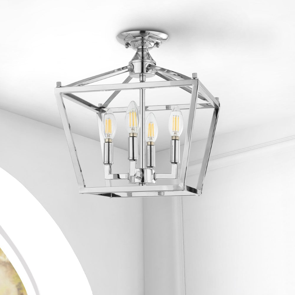 Flergo Iron Modern Farmhouse LED Flush Mount