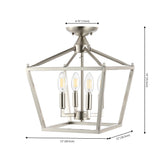 Flergo Iron Modern Farmhouse LED Flush Mount