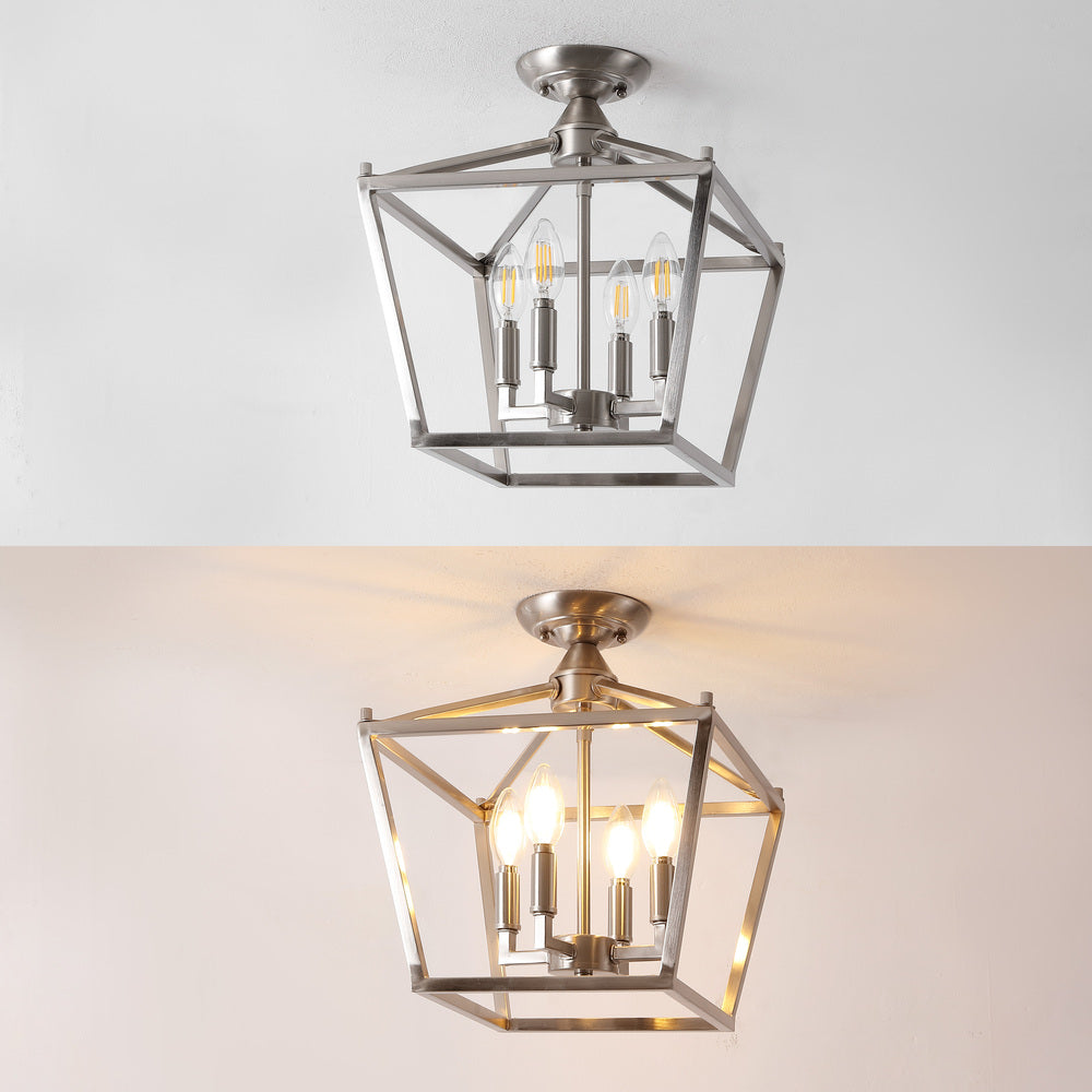Flergo Iron Modern Farmhouse LED Flush Mount