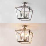 Flergo Iron Modern Farmhouse LED Flush Mount
