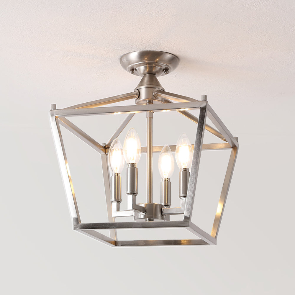 Flergo Iron Modern Farmhouse LED Flush Mount