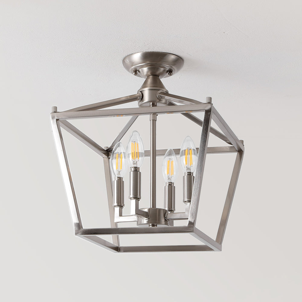 Flergo Iron Modern Farmhouse LED Flush Mount