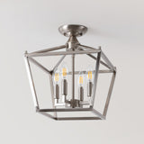 Flergo Iron Modern Farmhouse LED Flush Mount