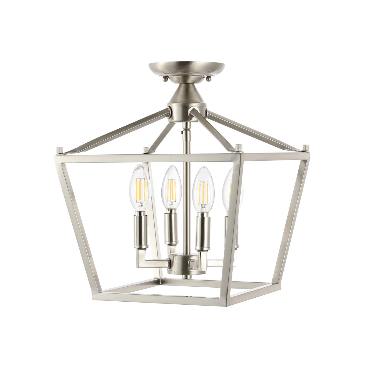 Flergo Iron Modern Farmhouse LED Flush Mount