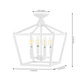 Flergo Iron Modern Farmhouse LED Flush Mount