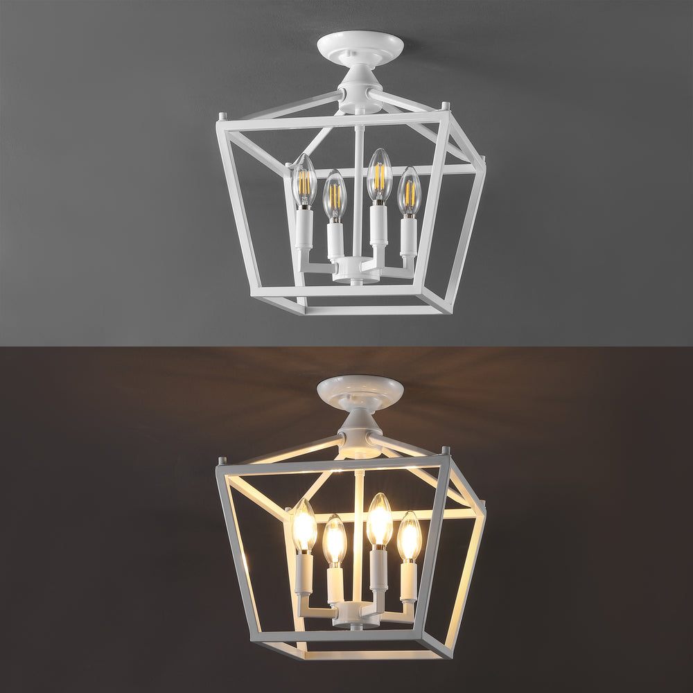 Flergo Iron Modern Farmhouse LED Flush Mount