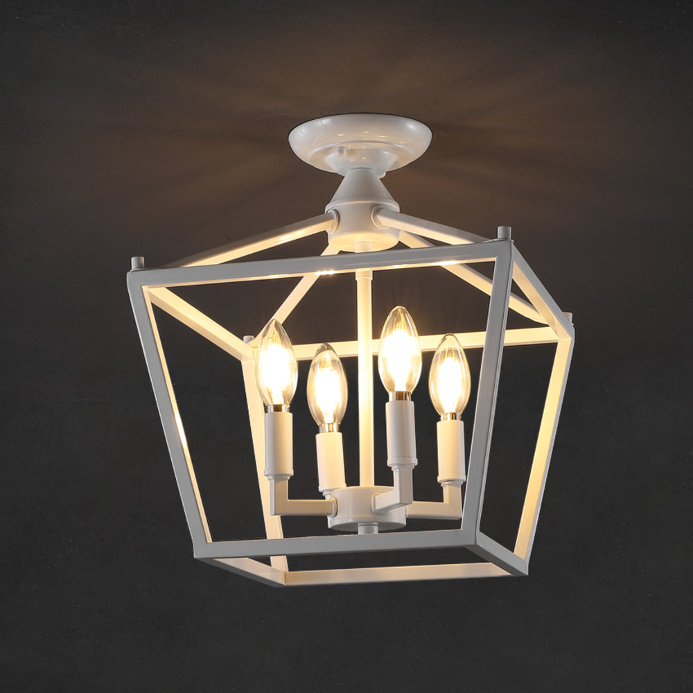 Flergo Iron Modern Farmhouse LED Flush Mount