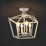 Flergo Iron Modern Farmhouse LED Flush Mount