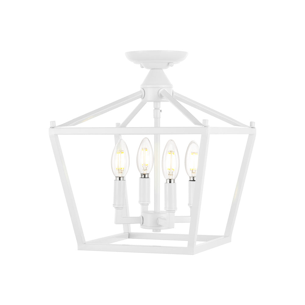 Flergo Iron Modern Farmhouse LED Flush Mount