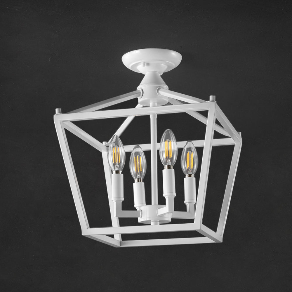 Flergo Iron Modern Farmhouse LED Flush Mount