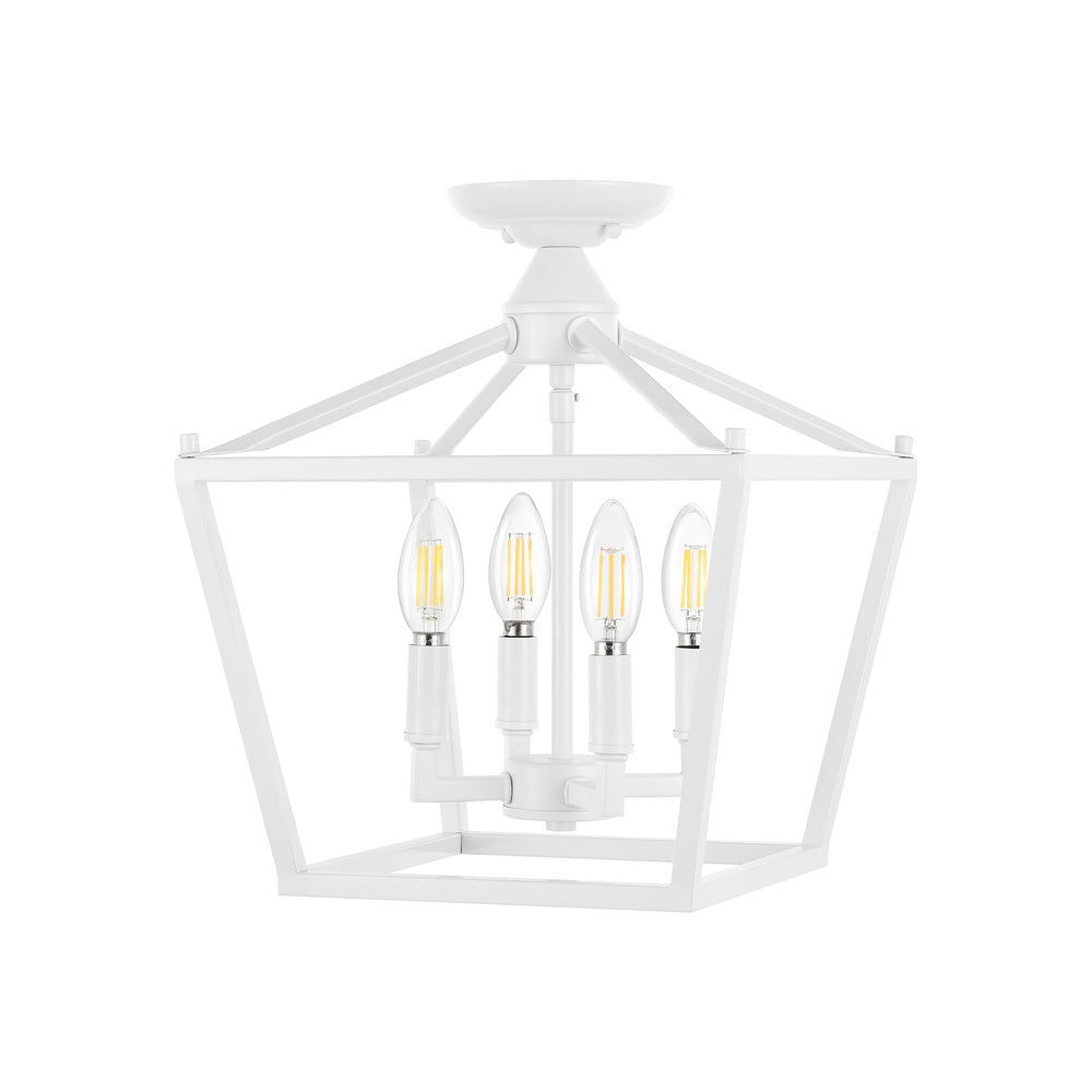 Flergo Iron Modern Farmhouse LED Flush Mount
