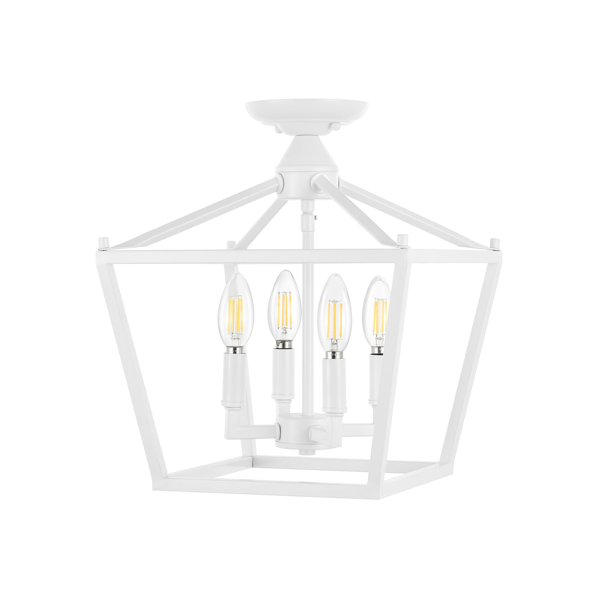 Flergo Iron Modern Farmhouse LED Flush Mount