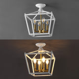 Flergo Iron Modern Farmhouse LED Flush Mount