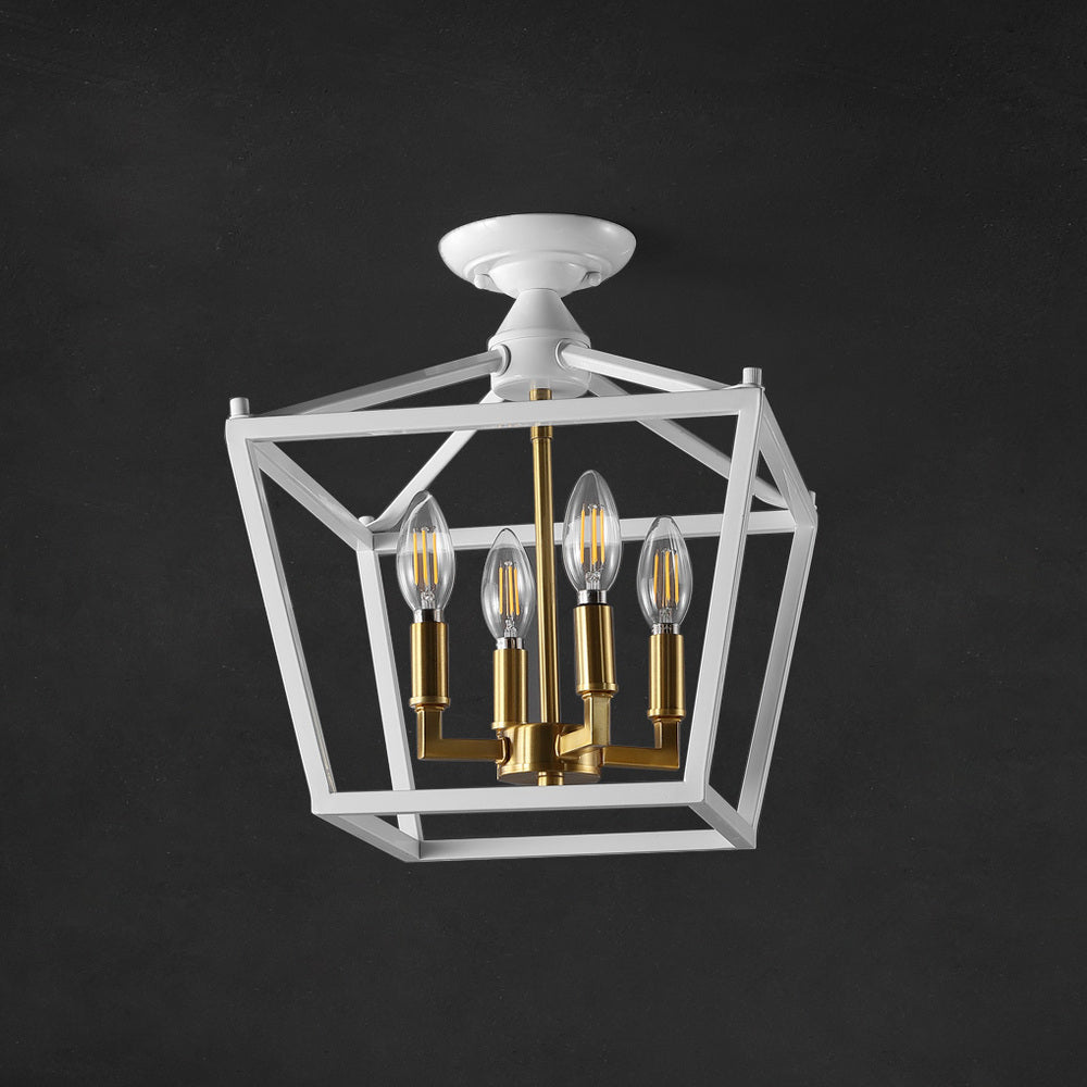 Flergo Iron Modern Farmhouse LED Flush Mount