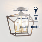 Flergo Iron Modern Farmhouse LED Flush Mount