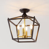 Flergo Iron Modern Farmhouse LED Flush Mount