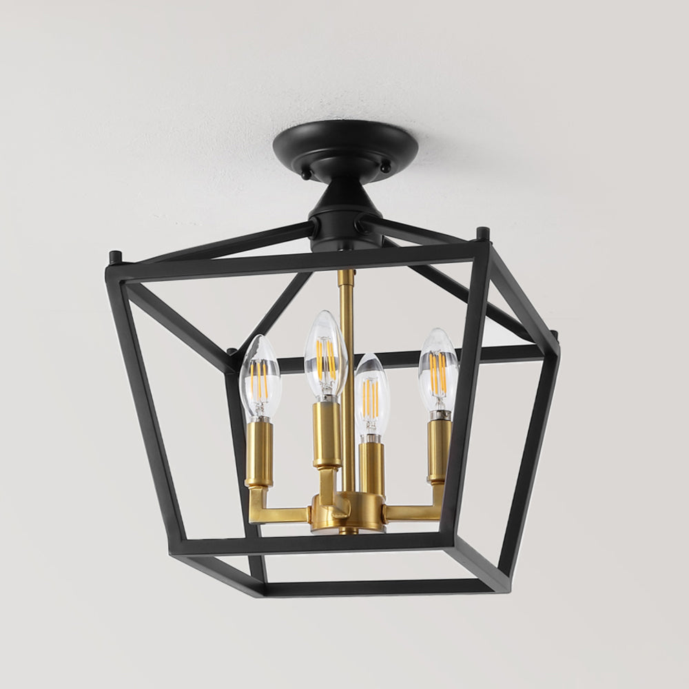 Flergo Iron Modern Farmhouse LED Flush Mount
