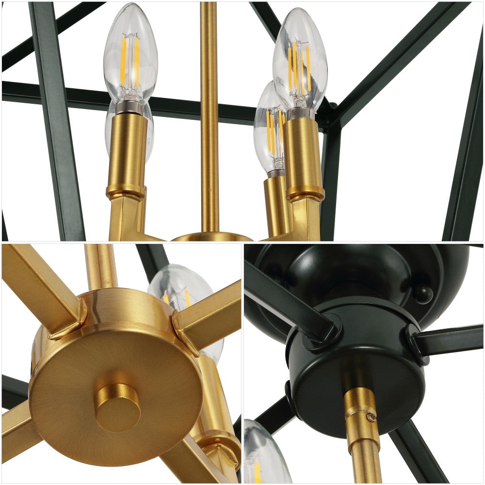 Flergo Iron Modern Farmhouse LED Flush Mount