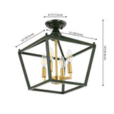 Flergo Iron Modern Farmhouse LED Flush Mount