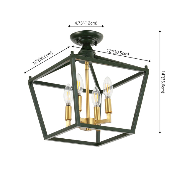 Dimension Image Dark Green/Brass Gold