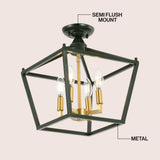 Flergo Iron Modern Farmhouse LED Flush Mount