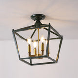 Flergo Iron Modern Farmhouse LED Flush Mount