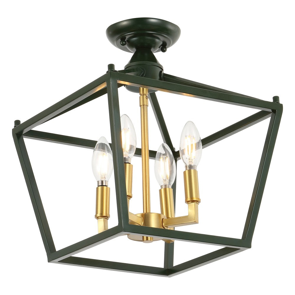Flergo Iron Modern Farmhouse LED Flush Mount