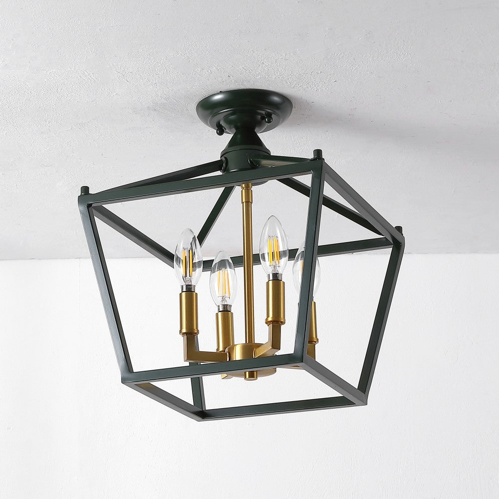 Flergo Iron Modern Farmhouse LED Flush Mount