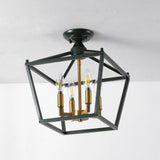 Flergo Iron Modern Farmhouse LED Flush Mount