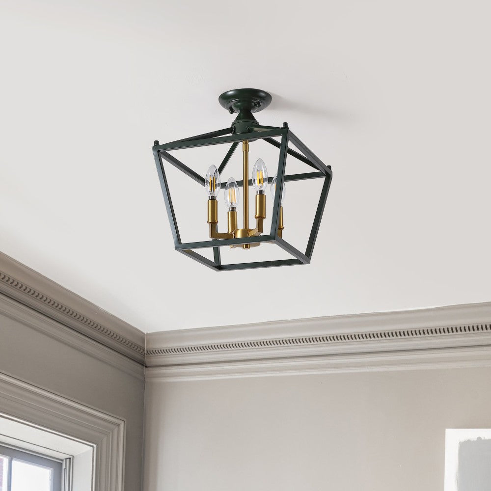 Flergo Iron Modern Farmhouse LED Flush Mount