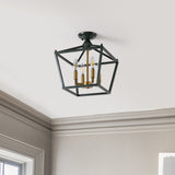 Flergo Iron Modern Farmhouse LED Flush Mount
