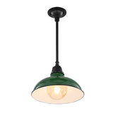 Antique 12.25" Farmhouse Industrial Indoor/Outdoor Iron LED Pendant