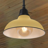Antique 12.25" Farmhouse Industrial Indoor/Outdoor Iron LED Pendant