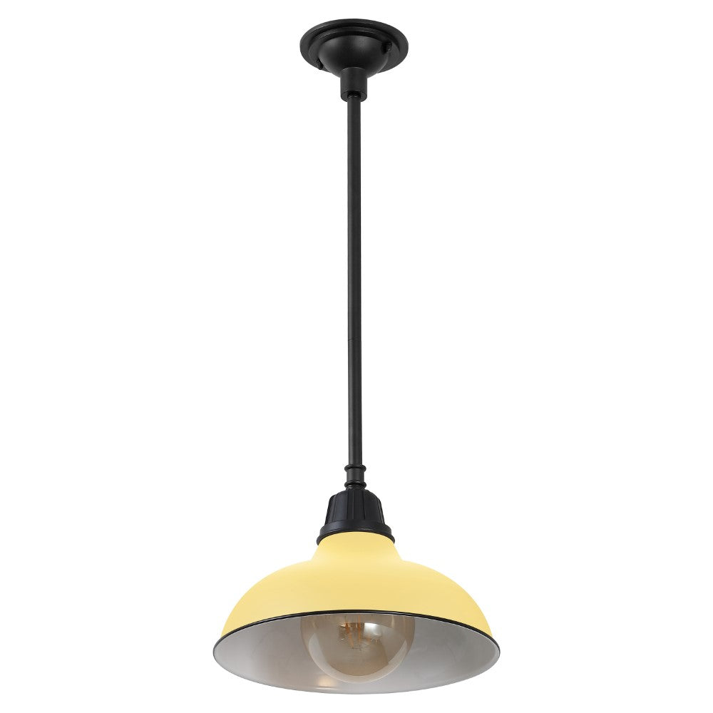 Antique 12.25" Farmhouse Industrial Indoor/Outdoor Iron LED Pendant