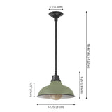 Antique 12.25" Farmhouse Industrial Indoor/Outdoor Iron LED Pendant