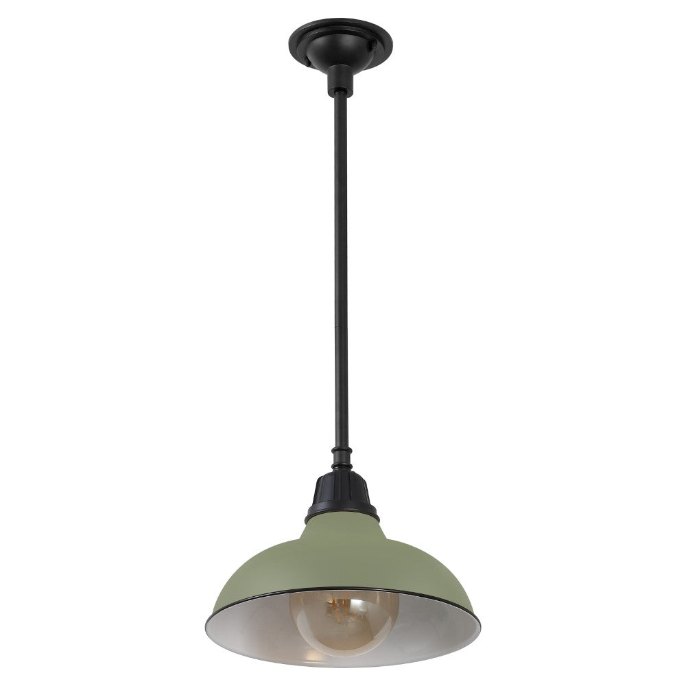 Antique 12.25" Farmhouse Industrial Indoor/Outdoor Iron LED Pendant