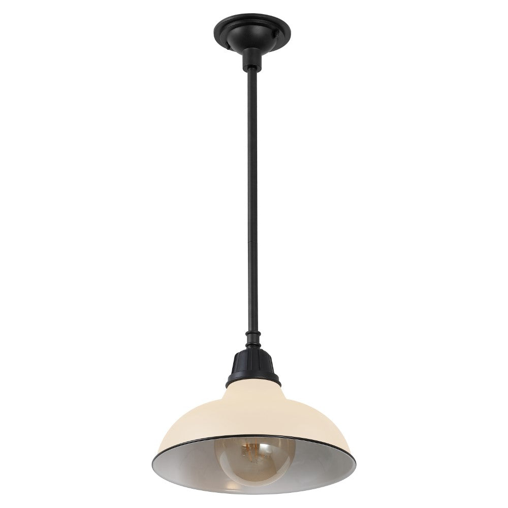 Antique 12.25" Farmhouse Industrial Indoor/Outdoor Iron LED Pendant