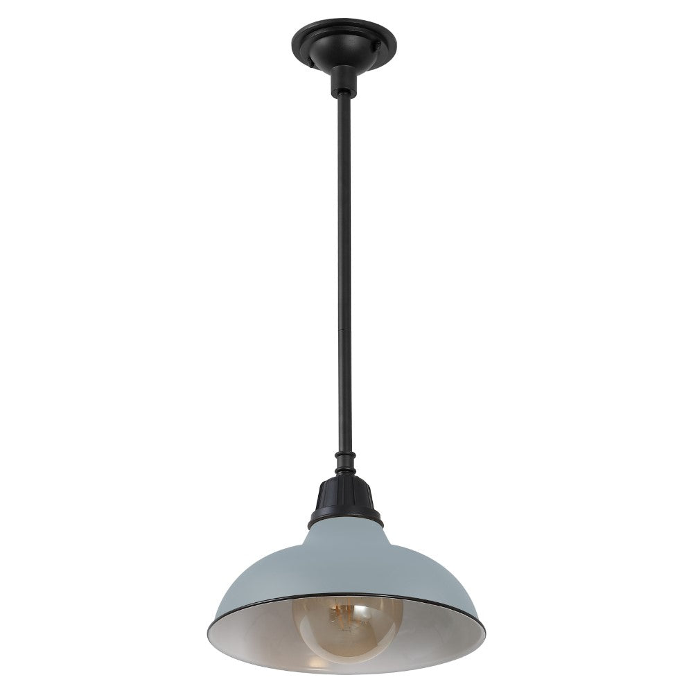 Antique 12.25" Farmhouse Industrial Indoor/Outdoor Iron LED Pendant