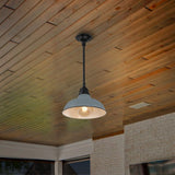Antique 12.25" Farmhouse Industrial Indoor/Outdoor Iron LED Pendant