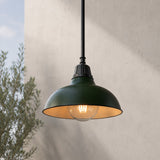 Antique 12.25" Farmhouse Industrial Indoor/Outdoor Iron LED Pendant