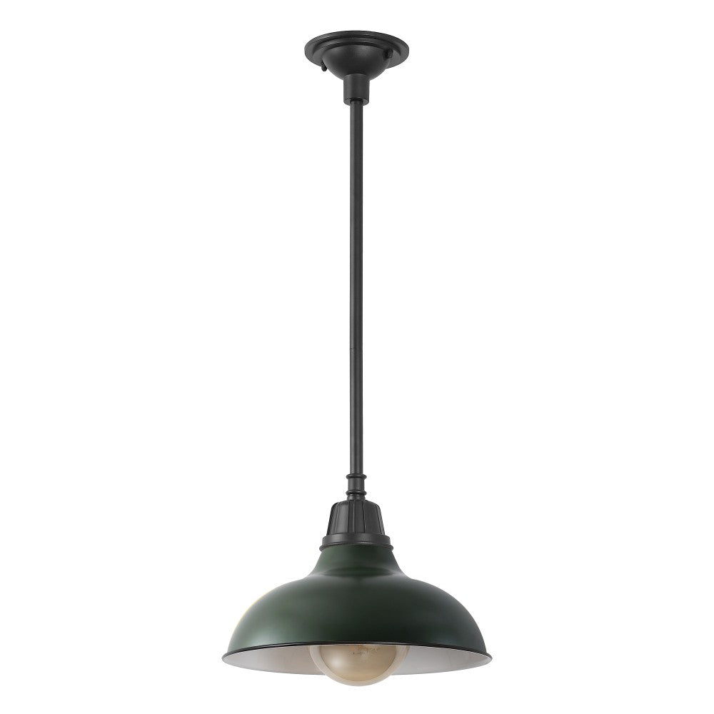 Antique 12.25" Farmhouse Industrial Indoor/Outdoor Iron LED Pendant