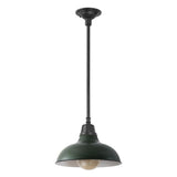 Antique 12.25" Farmhouse Industrial Indoor/Outdoor Iron LED Pendant